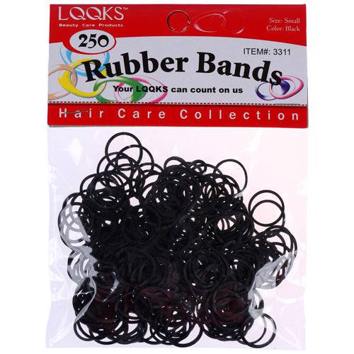 LQQKS Rubber Band Small Black 250PC/PK - VIP Extensions