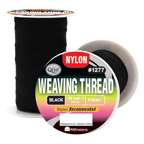 M&M NYLON WAEVING THREAD BLACK 60YD - VIP Extensions