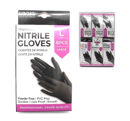 LQQKS NITRILE GLOVE 8PC/PK - VIP Extensions