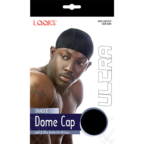 LQQKS SPANDEX DOME CAP BLACK - VIP Extensions