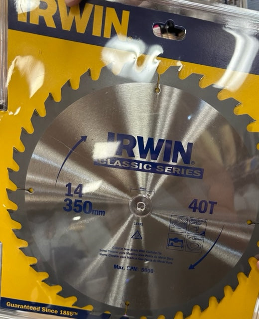 IRWIN 14" Circular Blade 40T - VIP Extensions